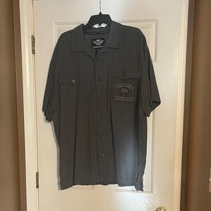 Harley-Davidson Dark Gray Casual Button-Down Shirt